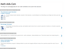 Tablet Screenshot of math-aids.blogspot.com