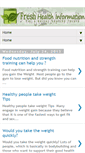 Mobile Screenshot of freshhealthinformation.blogspot.com