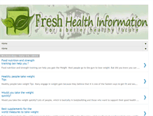 Tablet Screenshot of freshhealthinformation.blogspot.com