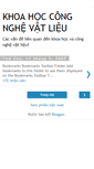 Mobile Screenshot of khoahocvatlieu.blogspot.com