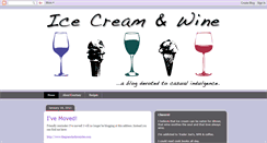 Desktop Screenshot of icecreamandwine.blogspot.com