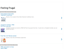Tablet Screenshot of feelingfrugal.blogspot.com
