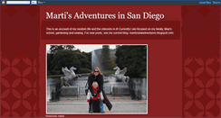 Desktop Screenshot of martisadventuresinsandiego.blogspot.com