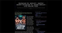 Desktop Screenshot of pacquiao-vs-margarito-fight.blogspot.com