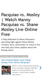 Mobile Screenshot of pacquiao-vs-margarito-fight.blogspot.com