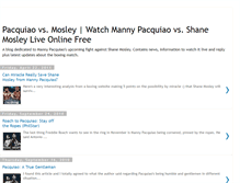 Tablet Screenshot of pacquiao-vs-margarito-fight.blogspot.com