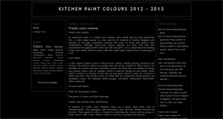 Desktop Screenshot of kitchenpaintcolours.blogspot.com