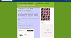 Desktop Screenshot of macrobioticmama.blogspot.com