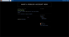 Desktop Screenshot of makearobloxaccountnow.blogspot.com