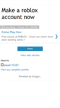 Mobile Screenshot of makearobloxaccountnow.blogspot.com