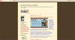 Desktop Screenshot of feeblefoiblesfollies.blogspot.com