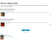 Tablet Screenshot of mickiesmightymeals.blogspot.com