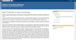 Desktop Screenshot of online-investing-advisor.blogspot.com