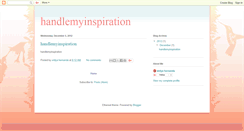 Desktop Screenshot of handlemyinspiration.blogspot.com