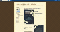 Desktop Screenshot of galeriecafe-blaue-lilie.blogspot.com