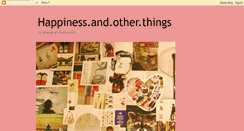 Desktop Screenshot of happinessandotherthings.blogspot.com
