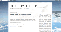 Desktop Screenshot of billige-flybilletter.blogspot.com