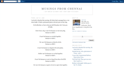 Desktop Screenshot of musingsfromchennai.blogspot.com