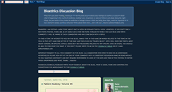 Desktop Screenshot of bioethicsdiscussion.blogspot.com