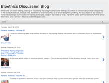 Tablet Screenshot of bioethicsdiscussion.blogspot.com