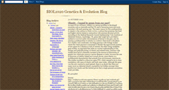 Desktop Screenshot of biol1020-2009-1.blogspot.com