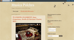 Desktop Screenshot of musicapulchra.blogspot.com