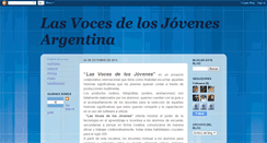 Desktop Screenshot of lasvocesdelosjovenes.blogspot.com