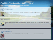 Tablet Screenshot of foothillsofthegreatsmokymountains.blogspot.com