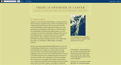 Desktop Screenshot of canceroptimism.blogspot.com