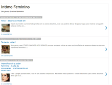 Tablet Screenshot of intimofeminino.blogspot.com