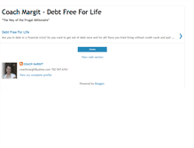 Tablet Screenshot of coachmargitdebtfreeforlife.blogspot.com