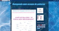 Desktop Screenshot of papagaiomisterioso.blogspot.com