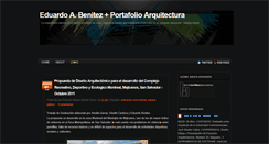 Desktop Screenshot of eduardobenitezportafolioarquitectura.blogspot.com