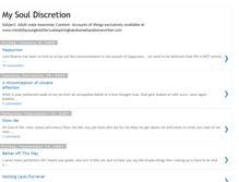 Tablet Screenshot of mysouldiscretion.blogspot.com