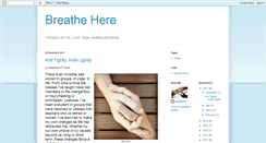Desktop Screenshot of breathehereyoga.blogspot.com
