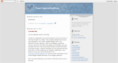 Desktop Screenshot of exactapproximations.blogspot.com
