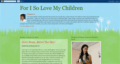 Desktop Screenshot of forisolovemychildren.blogspot.com