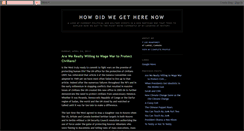 Desktop Screenshot of howdidwegetherenow.blogspot.com