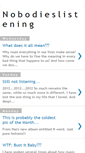 Mobile Screenshot of nobodiesblogging.blogspot.com