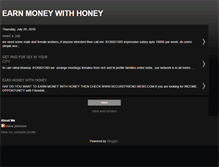 Tablet Screenshot of earnmoneuwithhoney.blogspot.com