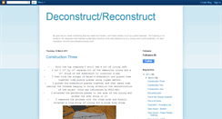 Desktop Screenshot of deconstructreconstruct.blogspot.com