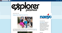 Desktop Screenshot of explorerpreschool.blogspot.com