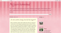 Desktop Screenshot of mcguirehomestead.blogspot.com