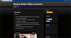 Desktop Screenshot of gypsyguitarvideolessons.blogspot.com