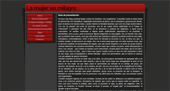 Desktop Screenshot of lamujerunmilagro.blogspot.com