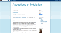 Desktop Screenshot of acoustiquemediation.blogspot.com