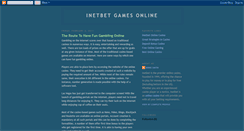 Desktop Screenshot of inetbetgamesonline.blogspot.com