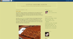Desktop Screenshot of littlesesameknits.blogspot.com