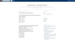 Desktop Screenshot of honorschem.blogspot.com