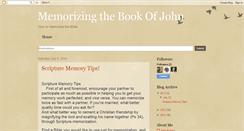 Desktop Screenshot of memorizingthebookofjohn.blogspot.com
